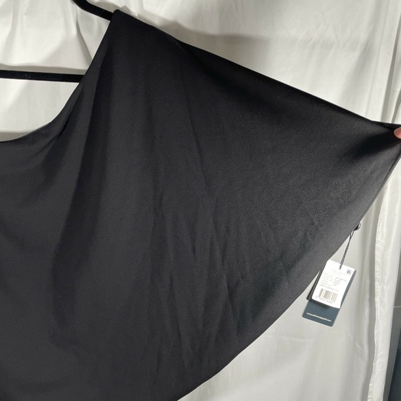 NWT $119 Adrianna Papell [PLUS Size 20W‎ ] One Shoulder Crepe Top in Black - Picture 6 of 12